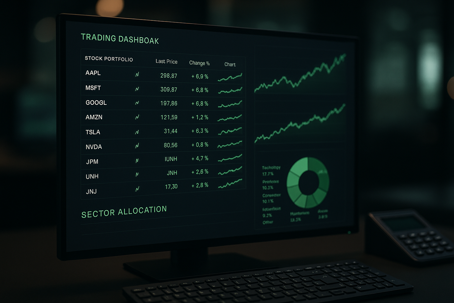Trading dashboard